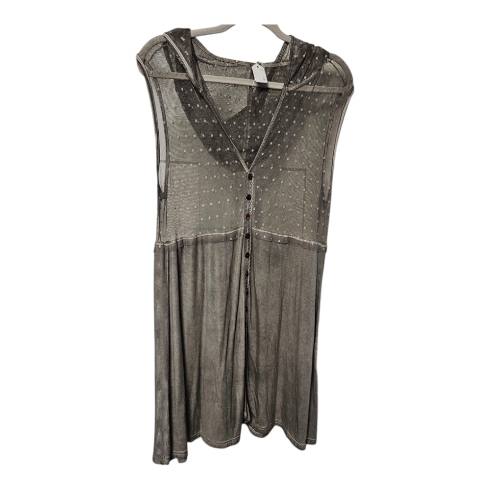 POL Sheer Gray Swim Coverup